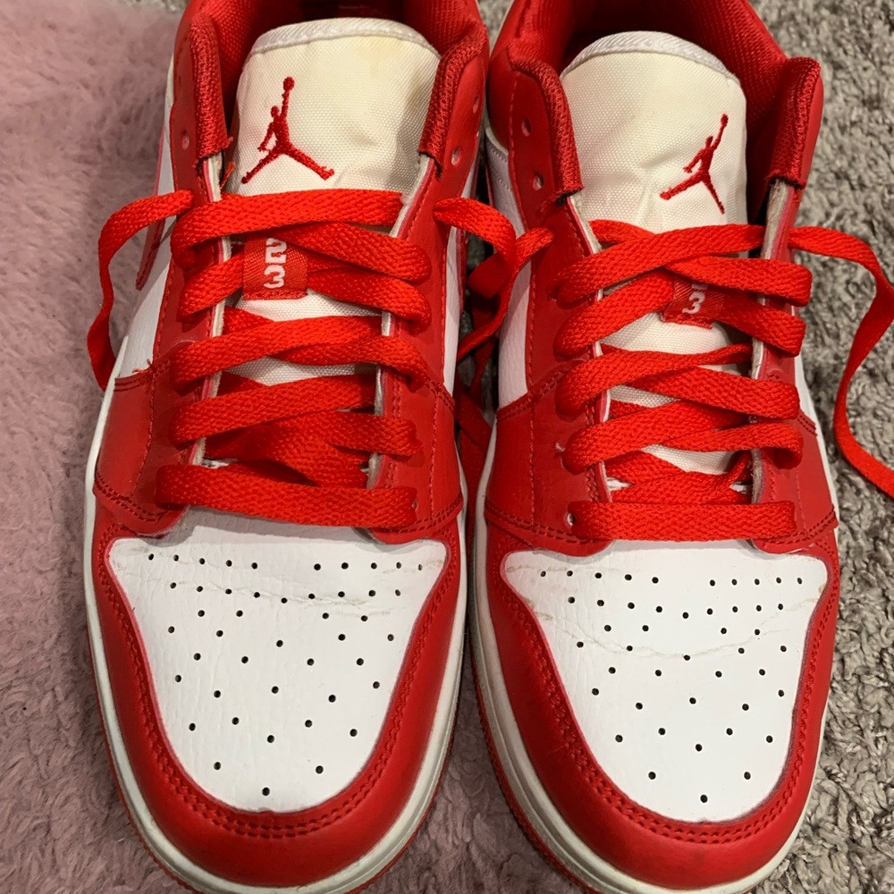Red & White Nike Jordan’s Low Top